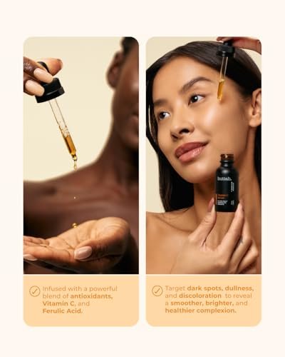Buttah Skin Vitamin C Serum with Vitamin E, Ferulic Acid & Green Tea – 1 Fl Oz (30 mL) – Brightening & Anti-Aging Face Serum Avelisse