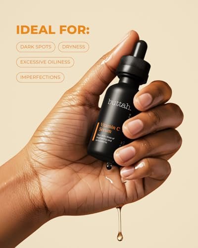 Buttah Skin Vitamin C Serum with Vitamin E, Ferulic Acid & Green Tea – 1 Fl Oz (30 mL) – Brightening & Anti-Aging Face Serum Avelisse