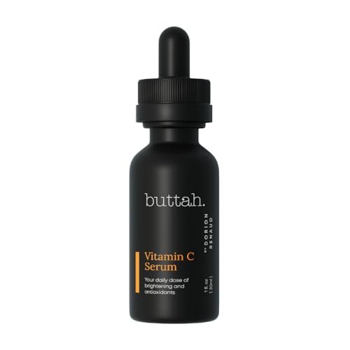 Buttah Skin Vitamin C Serum with Vitamin E, Ferulic Acid & Green Tea – 1 Fl Oz (30 mL) – Brightening & Anti-Aging Face Serum Avelisse