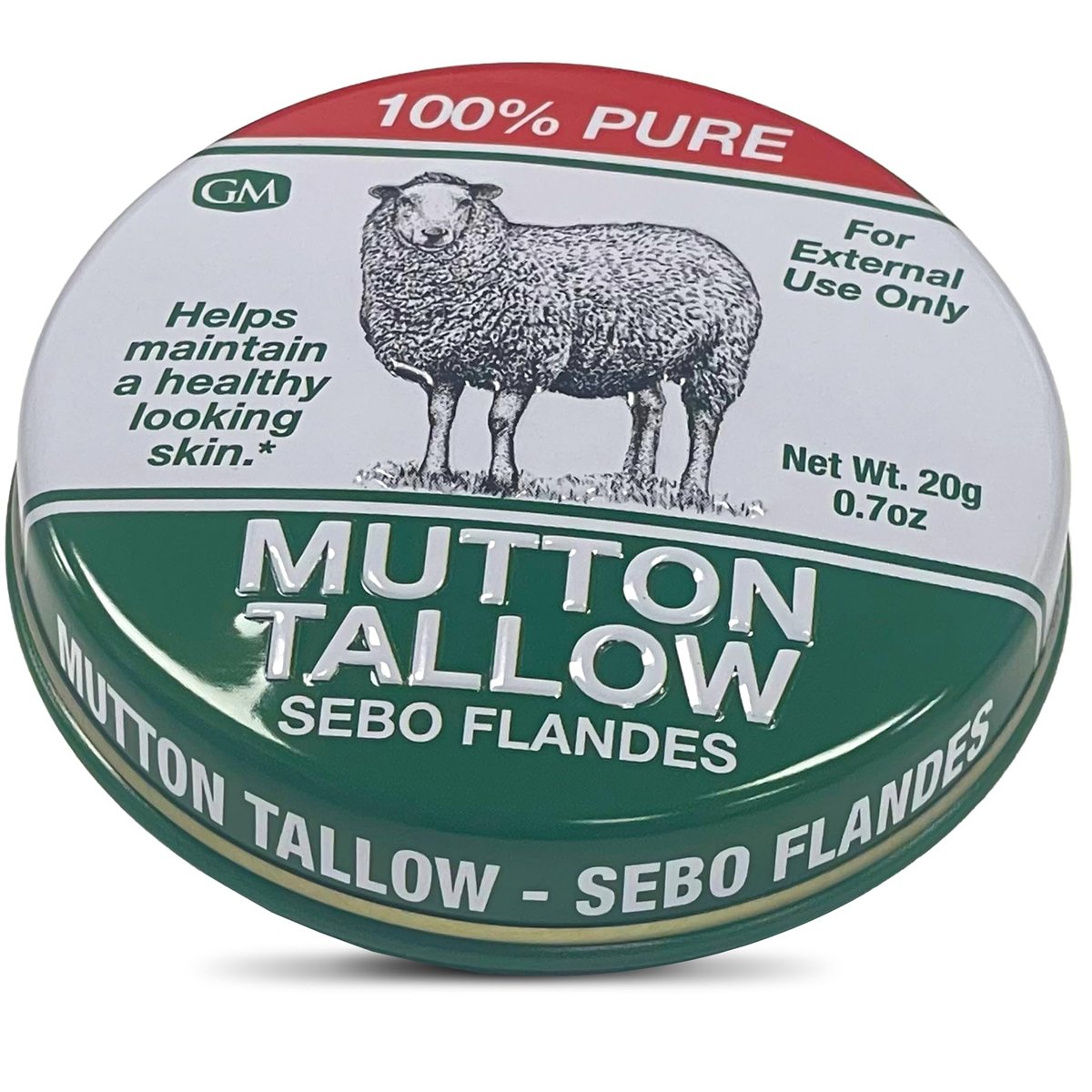 Germa Mutton Tallow Cream - 100% Pure Sebo Flandes Moisturizer for Hands & Sunburn Relief, Adult Skin Care, 0.7 oz - görsel 1