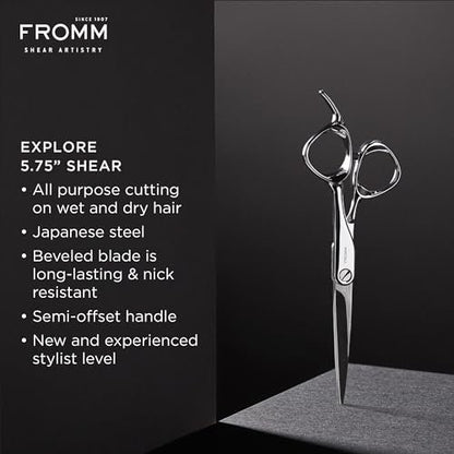 Fromm Professional Explore 5.75" Hair Cutting Shears – Japanese Steel Scissors for Stylists & Salons Avelisse