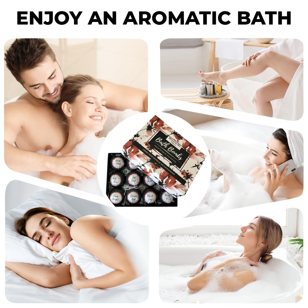 Bath Bombs for Women Relaxing with Inspirational Messages - 12 Natural & Organic Bath Bombs with Essential Oils & Shea Butter - Birthday Gift, Mothers Day Gift for Mom, Wife Avelisse