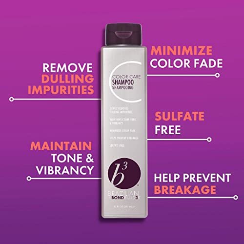 B3 Brazilian Bondbuilder Color Care Shampoo - 12 Fl Oz | Sulfate-Free, Color-Safe Hair Care Avelisse