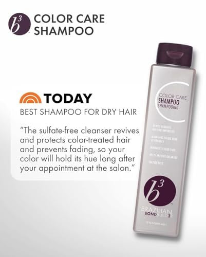 B3 Brazilian Bondbuilder Color Care Shampoo - 12 Fl Oz | Sulfate-Free, Color-Safe Hair Care Avelisse