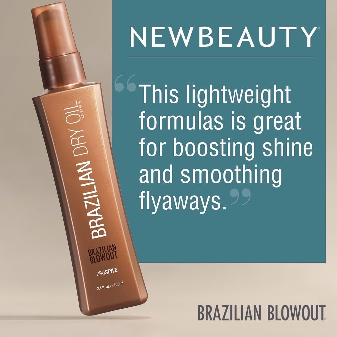BRAZILIAN BLOWOUT Acai Brazilian Dry Oil - 3.4 fl oz - Clear Hair Treatment Oil Avelisse