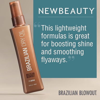 BRAZILIAN BLOWOUT Acai Brazilian Dry Oil - 3.4 fl oz - Clear Hair Treatment Oil Avelisse
