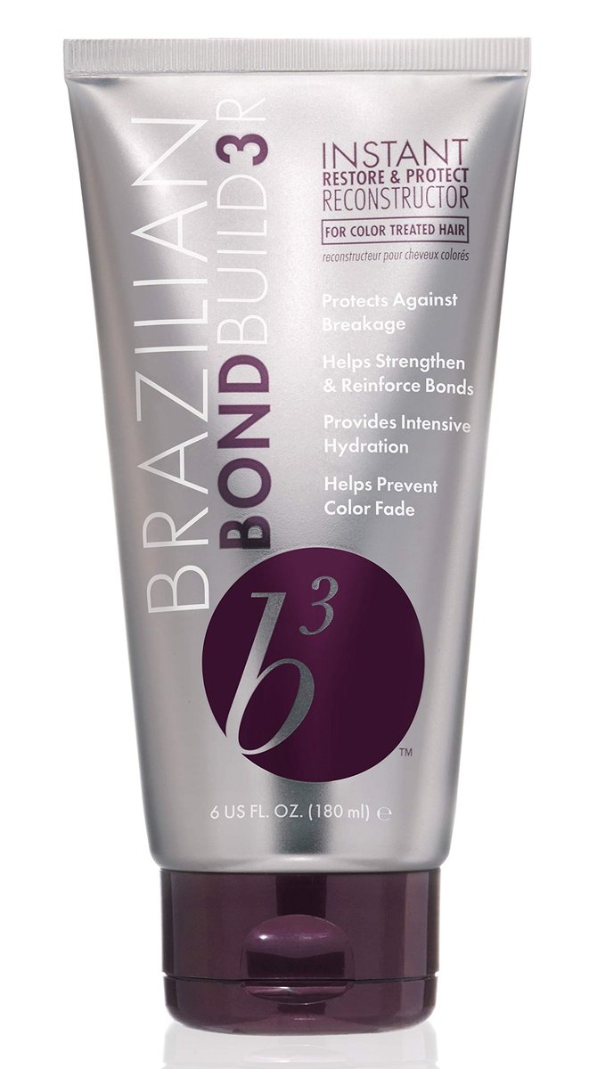 B3 Brazilian Bondbuilder Instant Restore & Protect Reconstructor - 6 Fl Oz Hair Mask for Damaged Hair Avelisse