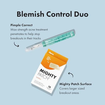 Mighty Patch Surface Large Pimple Patches for Face - Hydrocolloid Acne Spot Patch for Cheek, Forehead, Chin - Vegan-Friendly - 10 Count Avelisse