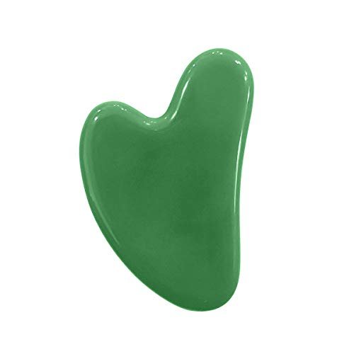Ina Beauty Large Gua Sha Heart Natural Jade Stone for Face Lift, Decrease Puffiness and Tighten Skin - görsel 2