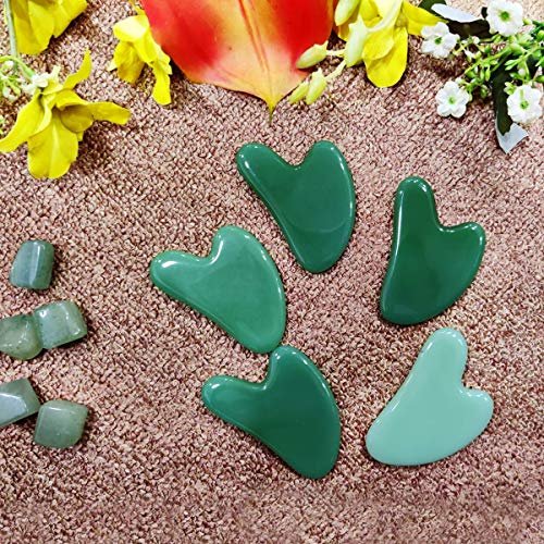 Ina Beauty Large Gua Sha Heart Natural Jade Stone for Face Lift, Decrease Puffiness and Tighten Skin - görsel 10