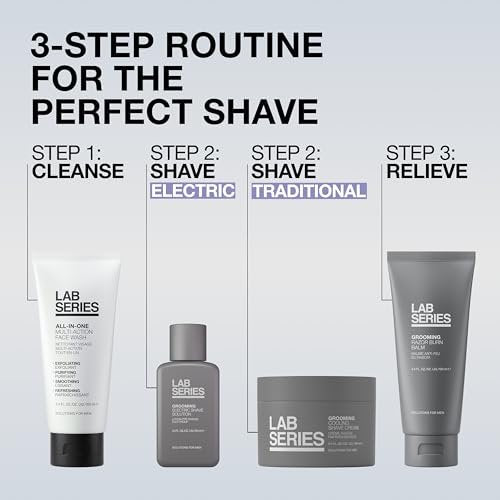 Lab Series Men's Grooming Effortless Pre-Electric Shave Solution - Cools & Refreshes Skin - 3.4 Fl Oz Avelisse
