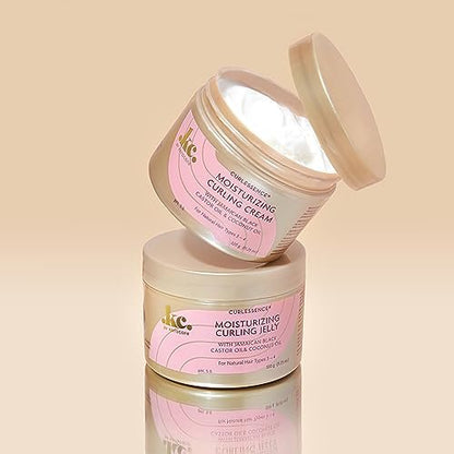 KeraCare CurlEssence Moisturizing Coconut Curling Cream - With Jamaican Black Castor Oil & Coconut Oil - Silicone & Paraben Free - 11.25 oz