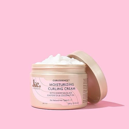 KeraCare CurlEssence Moisturizing Coconut Curling Cream - With Jamaican Black Castor Oil & Coconut Oil - Silicone & Paraben Free - 11.25 oz