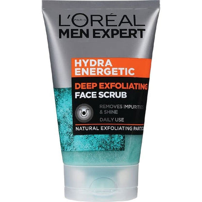 L'Oreal Paris Men Expert Hydra Energetic Deep Exfoliating Face Wash for Men, 100 ml Avelisse