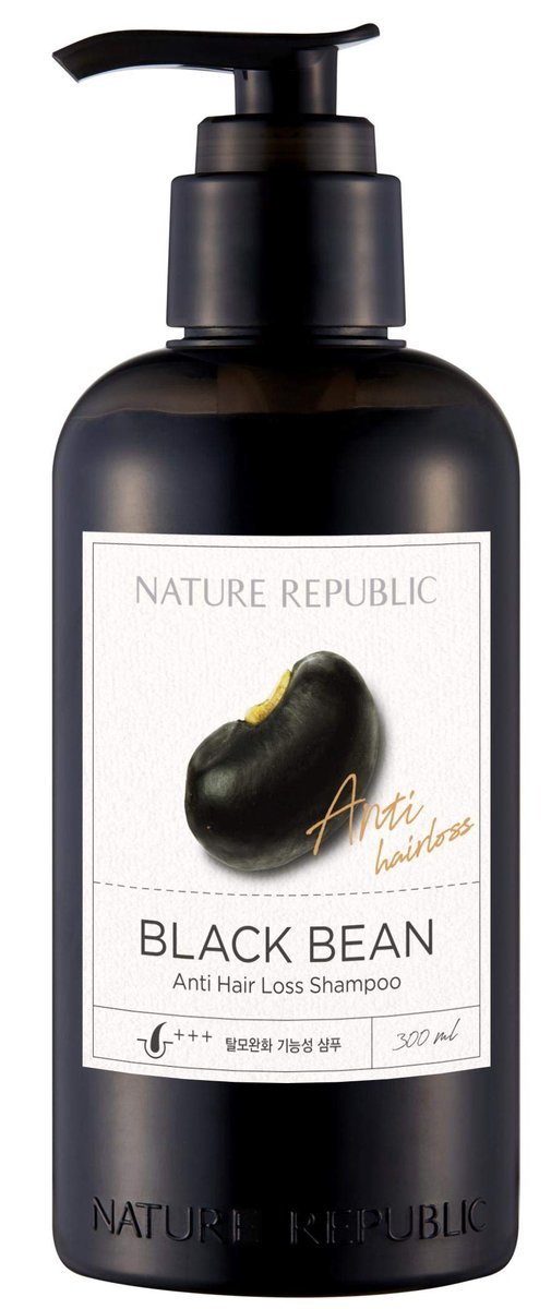 Nature Republic Black Bean Anti Hair Loss Shampoo - 10.14 oz / 300ml - görsel 1
