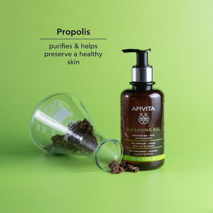 Apivita Purifying & Oil-Balancing Cleansing Gel for Face with Lime & Propolis - 6.67 Fl Oz - görsel 6