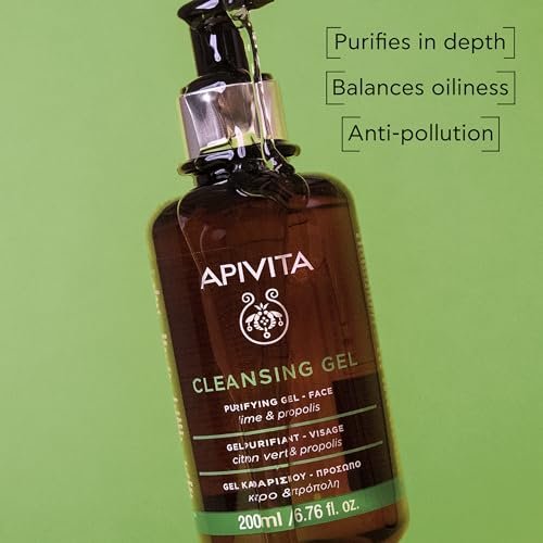 Apivita Purifying & Oil-Balancing Cleansing Gel for Face with Lime & Propolis - 6.67 Fl Oz - görsel 4