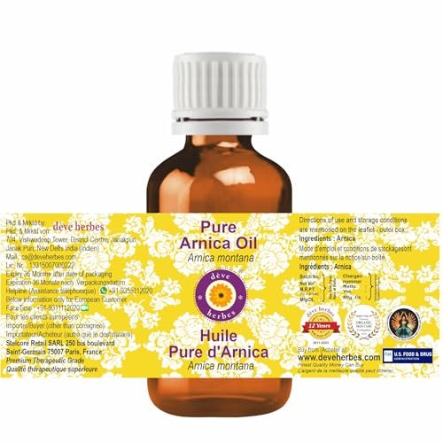 dève herbes Arnica Oil (Arnica Montana) - Infused, Pure, Non-Sticky, Lightweight Facial Oil for Men & Women - 30ml (1 oz) - görsel 4