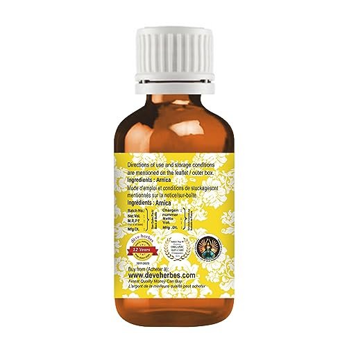 dève herbes Arnica Oil (Arnica Montana) - Infused, Pure, Non-Sticky, Lightweight Facial Oil for Men & Women - 30ml (1 oz) - görsel 6