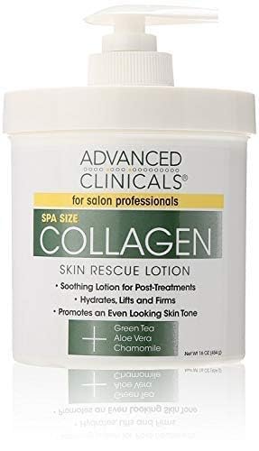 Advanced Clinicals Collagen Skin Rescue Lotion – Hydrate, Moisturize, Lift & Firm for Dry Skin (16 oz) Avelisse
