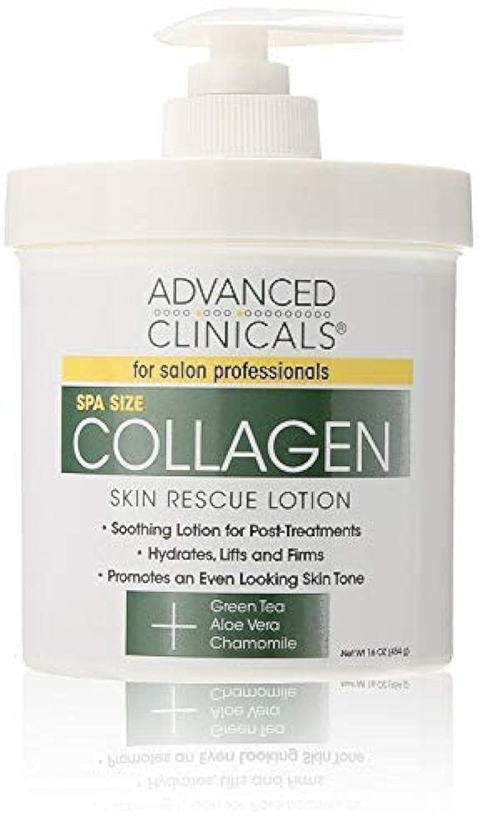Advanced Clinicals Collagen Skin Rescue Lotion – Hydrate, Moisturize, Lift & Firm for Dry Skin (16 oz) Avelisse