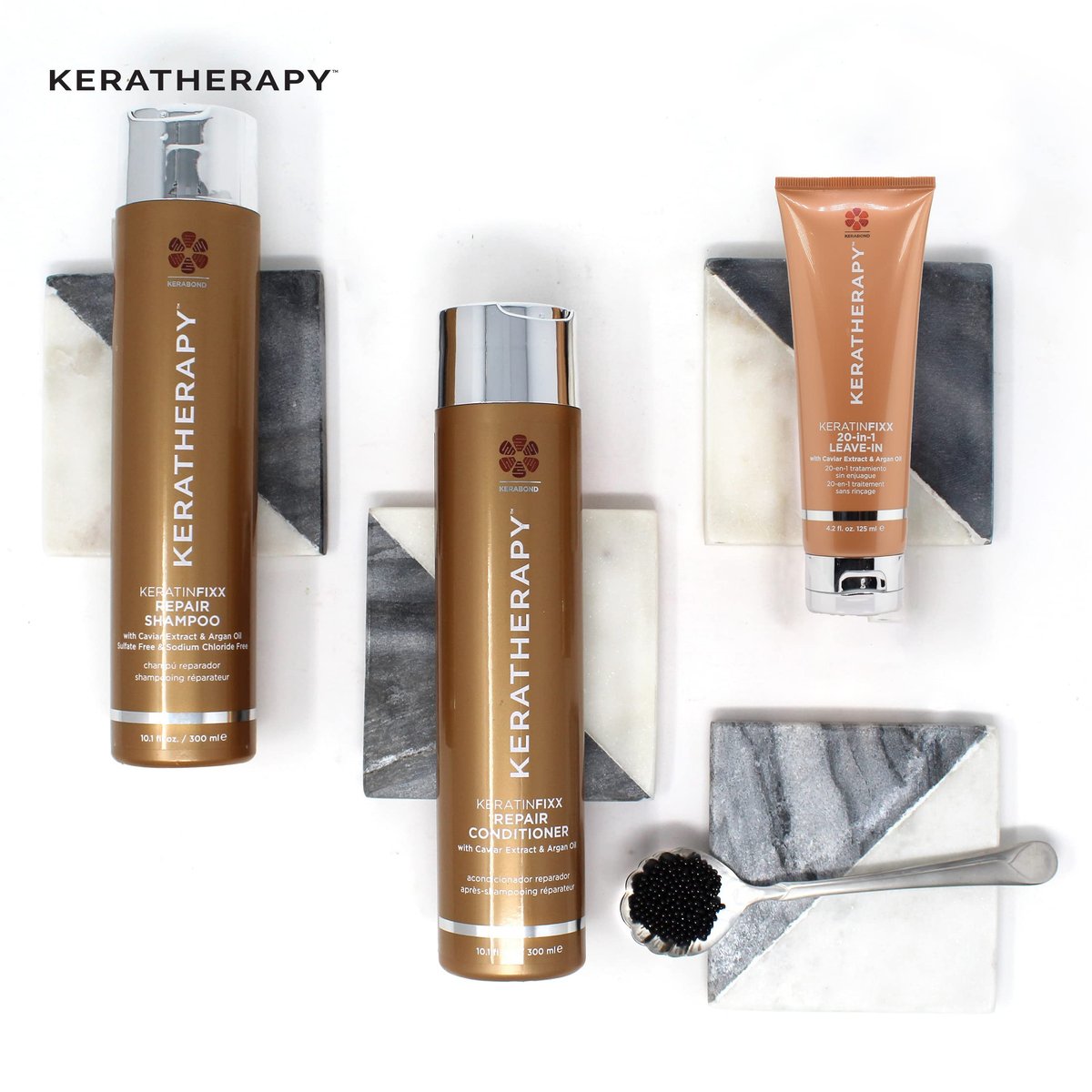 KERATHERAPY Keratin Infused KeratinFIXX 20-in-1 Leave-in Conditioner with Caviar Extract & Argan Oil - 4.2 fl oz Avelisse
