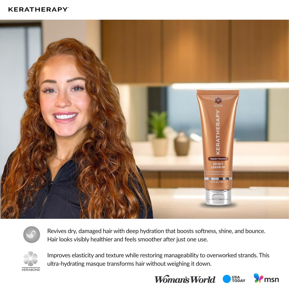 KERATHERAPY Keratin Infused KeratinFIXX 20-in-1 Leave-in Conditioner with Caviar Extract & Argan Oil - 4.2 fl oz Avelisse