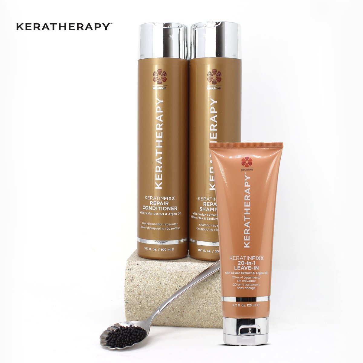 KERATHERAPY Keratin Infused KeratinFIXX 20-in-1 Leave-in Conditioner with Caviar Extract & Argan Oil - 4.2 fl oz Avelisse