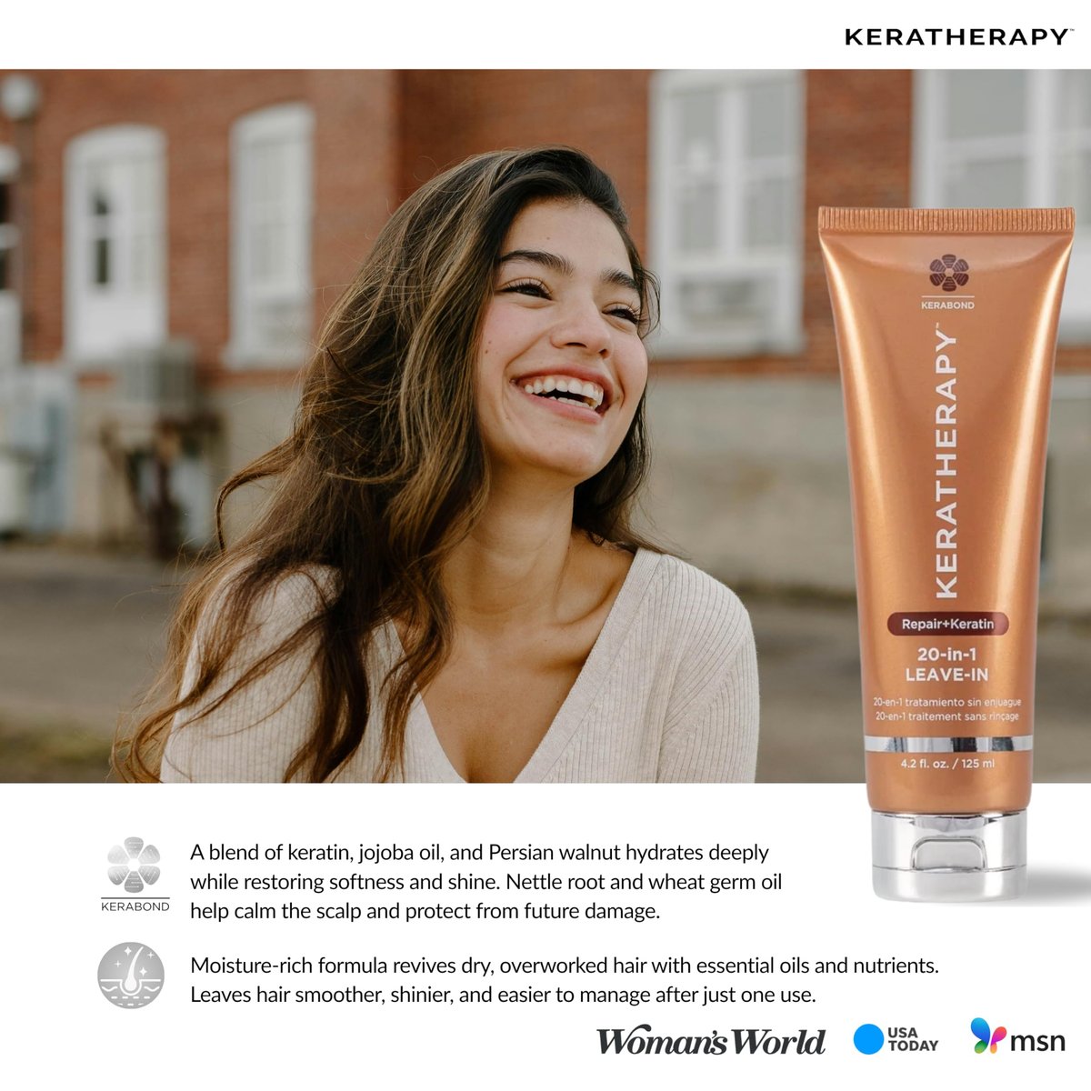 KERATHERAPY Keratin Infused KeratinFIXX 20-in-1 Leave-in Conditioner with Caviar Extract & Argan Oil - 4.2 fl oz Avelisse