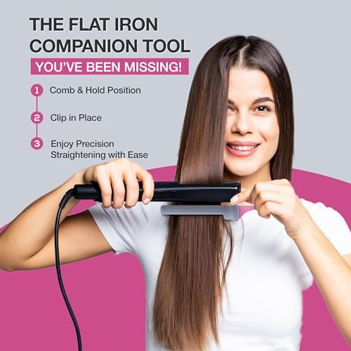COLORBOW Rat Tail Teasing Comb (2 Pack) - Carbon Fiber Hair Straightener Comb for Precision Styling, Pink/Gray - görsel 4
