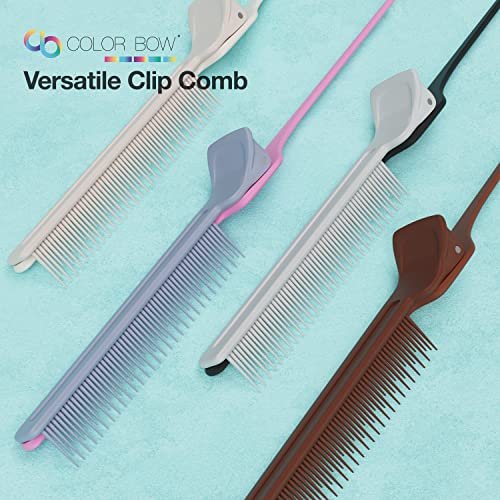 COLORBOW Rat Tail Teasing Comb (2 Pack) - Carbon Fiber Hair Straightener Comb for Precision Styling, Pink/Gray - görsel 14