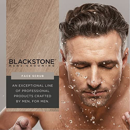 Blackstone Men's Grooming 2-in-1 Facial Scrub & Shave Gel with Vitamin E & Peppermint - Sandalwood (6 oz)