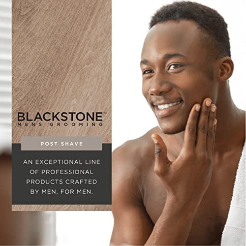 Blackstone Men's Post Shave Moisturizer with Tea Tree Oil, Shea Butter, Vitamin E & Aloe - Soothing Cooling Balm, Sandalwood Scent, 6 oz Avelisse