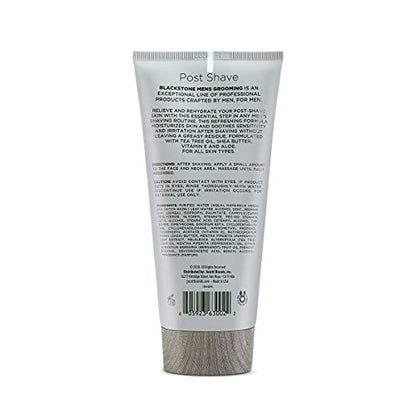 Blackstone Men's Post Shave Moisturizer with Tea Tree Oil, Shea Butter, Vitamin E & Aloe - Soothing Cooling Balm, Sandalwood Scent, 6 oz Avelisse