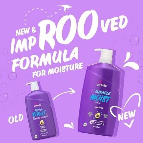 Aussie Miracle Moist Conditioner with Avocado & Jojoba Oil, Paraben Free, 26.2 fl oz - görsel 4