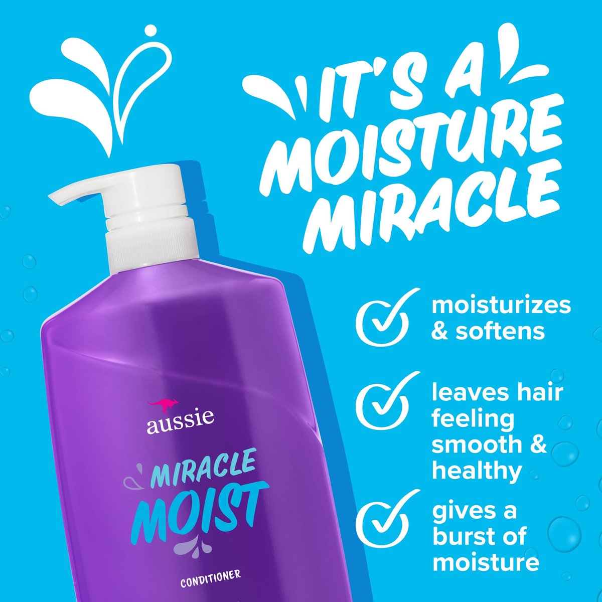 Aussie Miracle Moist Conditioner with Avocado & Jojoba Oil, Paraben Free, 26.2 fl oz - görsel 5