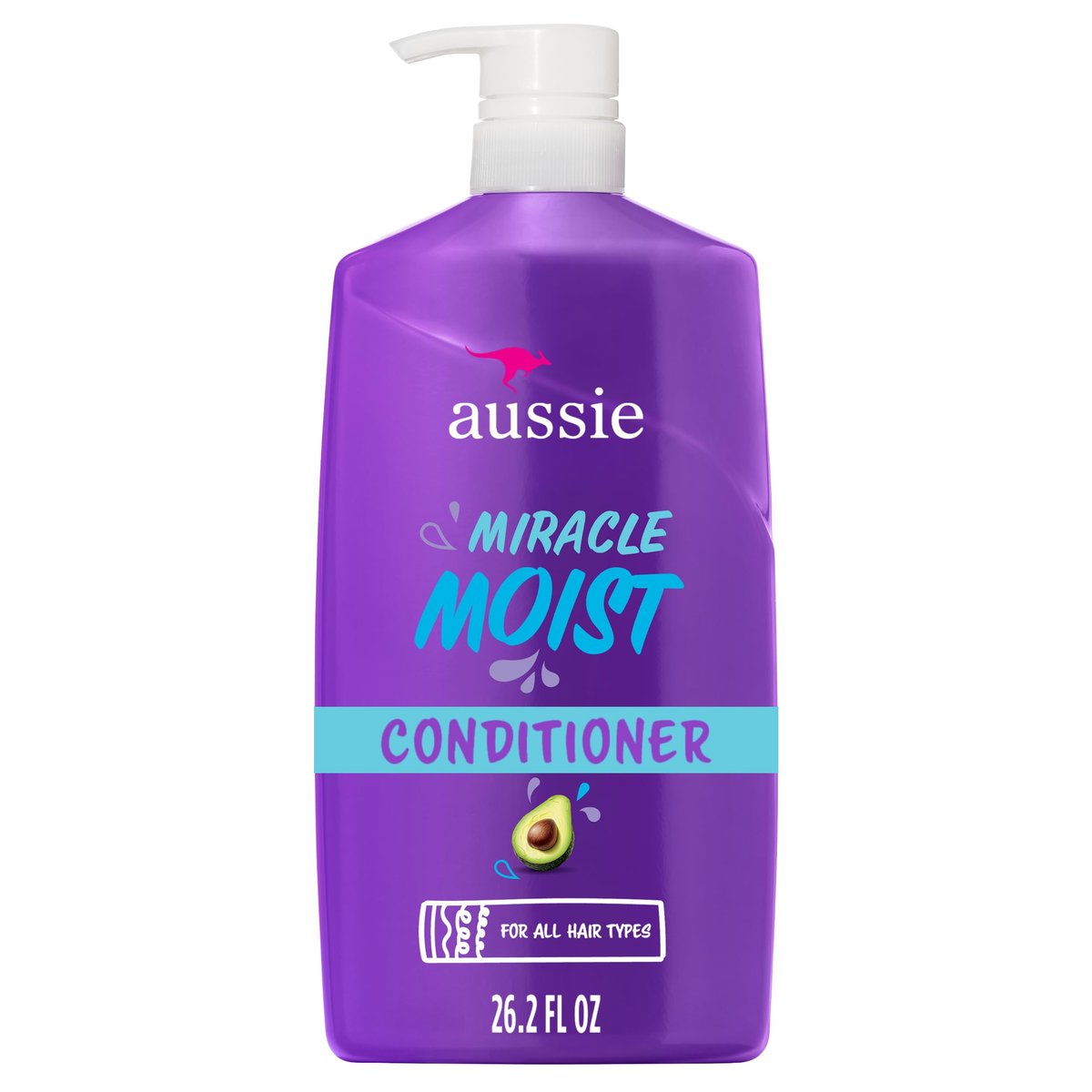 Aussie Miracle Moist Conditioner with Avocado & Jojoba Oil, Paraben Free, 26.2 fl oz - görsel 1