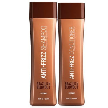 Brazilian Blowout Anti-Frizz Shampoo & Conditioner Set - 12 Fl Oz Each (2 Count) Avelisse