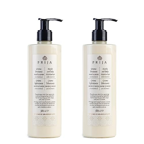 Prija Hands and Body Moisturizer with Vitamin E – Hydrating Lotion for Dry Skin, 2 x 12.85 Fl Oz - görsel 2
