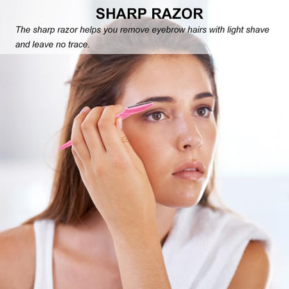 66 Pack Eyebrow Razor and Face Razor for Women & Men - Stainless Steel Eyebrow Hair Trimmer with Protective Cover, Safe and Newbie Friendly