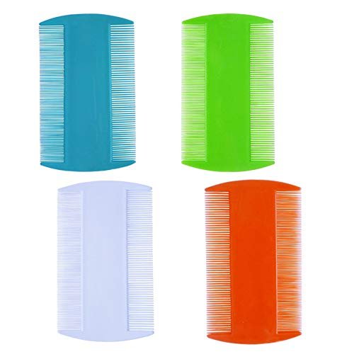 zYoung 4-Pack Double Sided Fine Tooth Hair Combs - Assorted Colors, Small Size - görsel 2