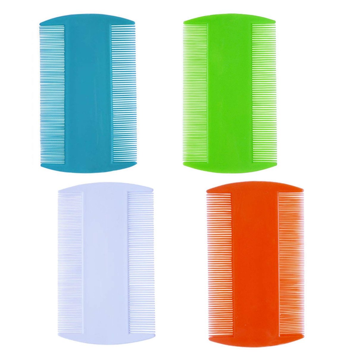 zYoung 4-Pack Double Sided Fine Tooth Hair Combs - Assorted Colors, Small Size - görsel 1