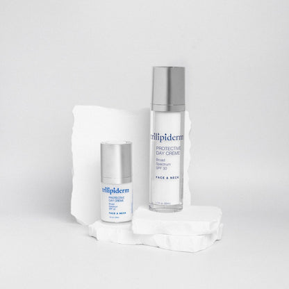 Trilipiderm Protective Day Crème SPF 30 2-Pack – Daily Face Moisturizer with Sunscreen for Dry & Sensitive Skin, Anti-Aging Cream, 1.7 oz Airless Pump Bottles