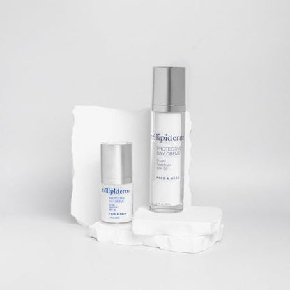 Trilipiderm Protective Day Crème SPF 30 2-Pack – Daily Face Moisturizer with Sunscreen for Dry & Sensitive Skin, Anti-Aging Cream, 1.7 oz Airless Pump Bottles