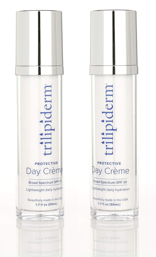 Trilipiderm Protective Day Crème SPF 30 2-Pack – Daily Face Moisturizer with Sunscreen for Dry & Sensitive Skin, Anti-Aging Cream, 1.7 oz Airless Pump Bottles