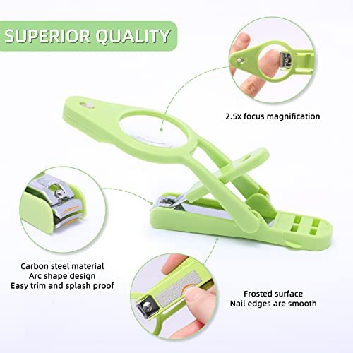 wefaner Nail Clippers with Fold-Away Magnifier and LED Light – Lighted Nail Clipper for Seniors, Adults, Baby, and Pet Care - görsel 8
