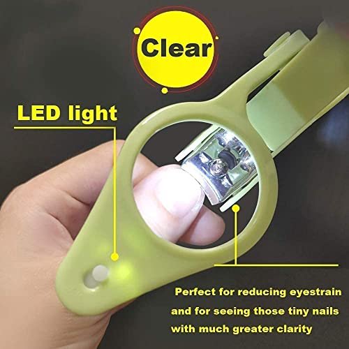 wefaner Nail Clippers with Fold-Away Magnifier and LED Light – Lighted Nail Clipper for Seniors, Adults, Baby, and Pet Care - görsel 6