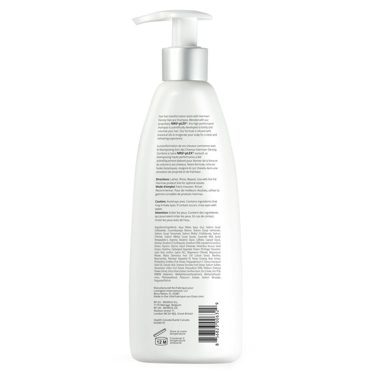 Hairmax Density Shampoo for Thinning Hair – Gentle Cleansing & Exfoliating Formula for Men & Women, 10 fl oz (300 ml) Avelisse
