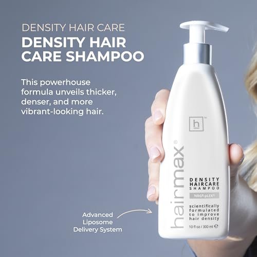 Hairmax Density Shampoo for Thinning Hair – Gentle Cleansing & Exfoliating Formula for Men & Women, 10 fl oz (300 ml) Avelisse