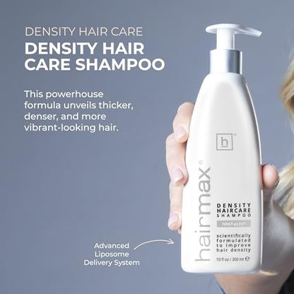 Hairmax Density Shampoo for Thinning Hair – Gentle Cleansing & Exfoliating Formula for Men & Women, 10 fl oz (300 ml) Avelisse